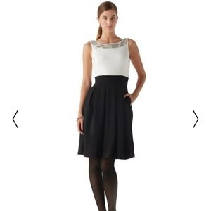 Knee length flattering fit and flare dress